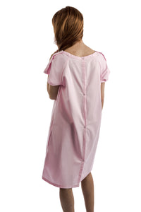 funny hospital gift for women pink gown from behind