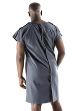 Load image into Gallery viewer, funny mens hospital gown navy front