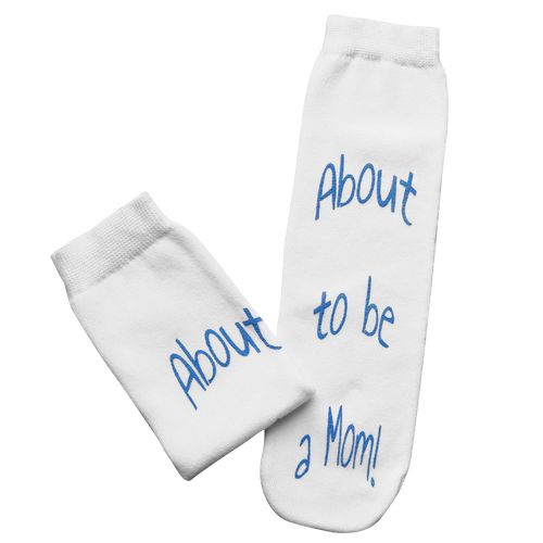 About To Be A Mom Socks (Blue)