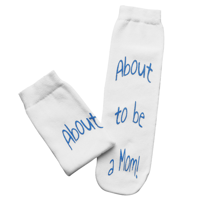 About To Be A Mom Socks (Blue)