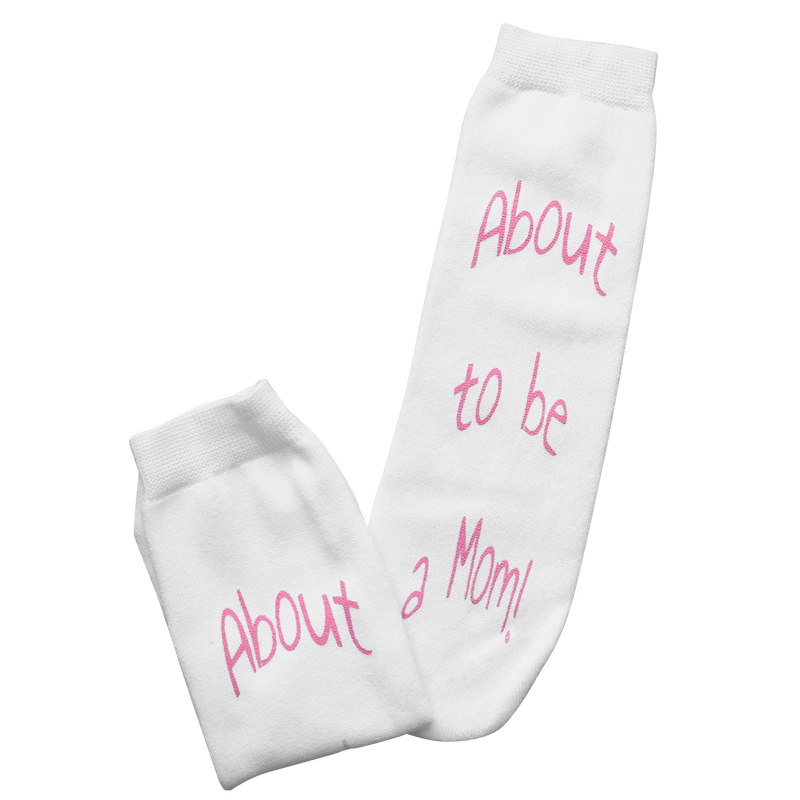 About To Be A Mom Socks (Pink)