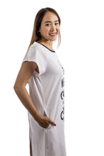 Load image into Gallery viewer, fun women&#39;s hospital gown white side