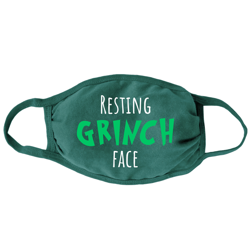 Resting Grinch Face Mask