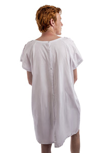 cool hospital gown for men white