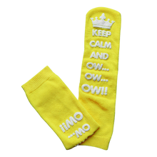 Load image into Gallery viewer, Keep Calm and Ow Socks (Yellow)