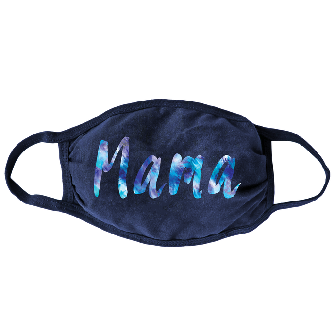 Mama Blue Tie Dye Mask