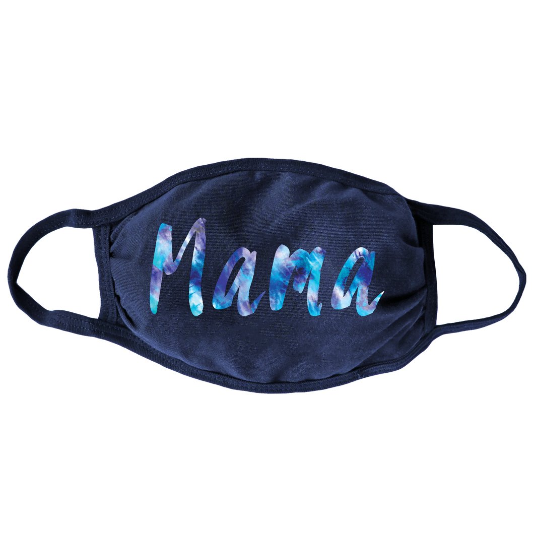 Mama Blue Tie Dye Mask