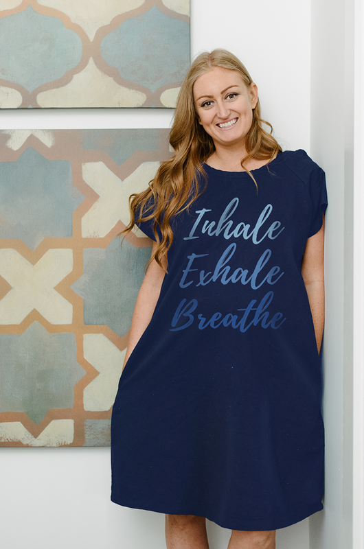Inhale Exhale (Navy) Maternity