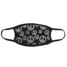 Load image into Gallery viewer, Peace Sign (Black) Face Mask