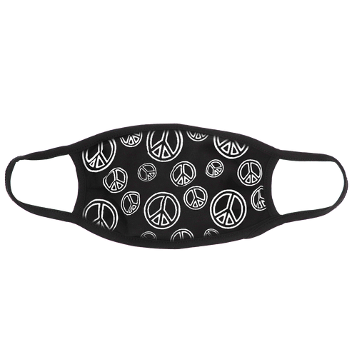 Peace Sign (Black) Face Mask