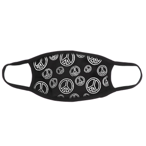 Peace Sign (Black) Face Mask