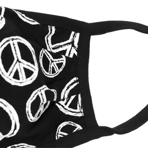 Peace Sign (Black) Face Mask