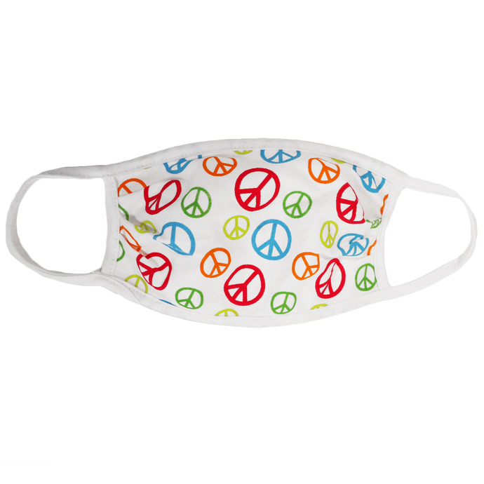 Peace Sign (White) Face Mask