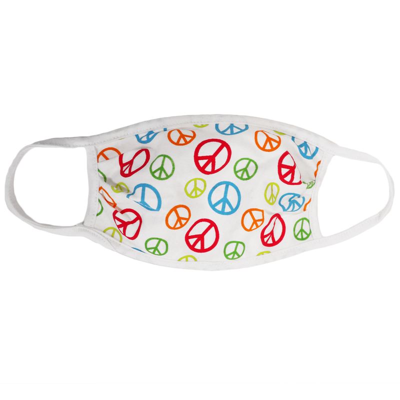 Peace Sign (White) Face Mask