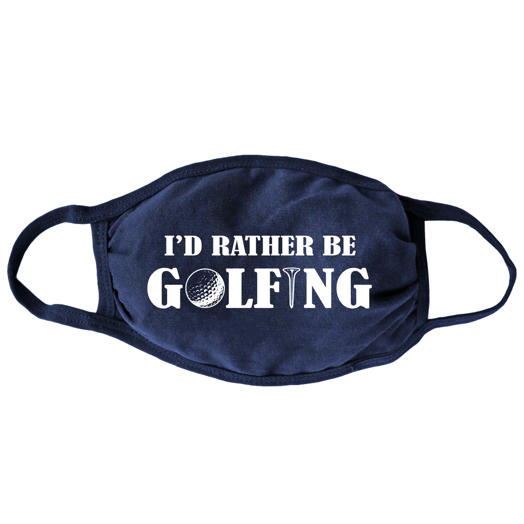 Rather Be Golfing Face Mask (Navy)