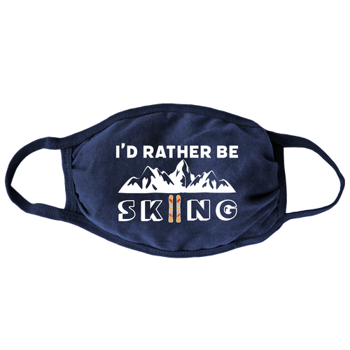 Rather Be Skiing (Navy) Face Mask