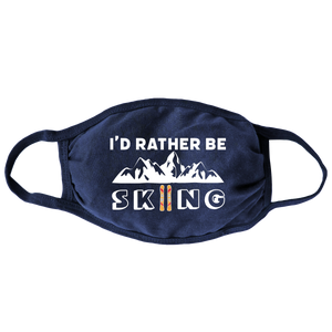 Rather Be Skiing (Navy) Face Mask