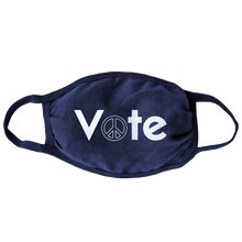Load image into Gallery viewer, Peace Vote Navy Face Mask