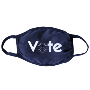 Peace Vote Navy Face Mask